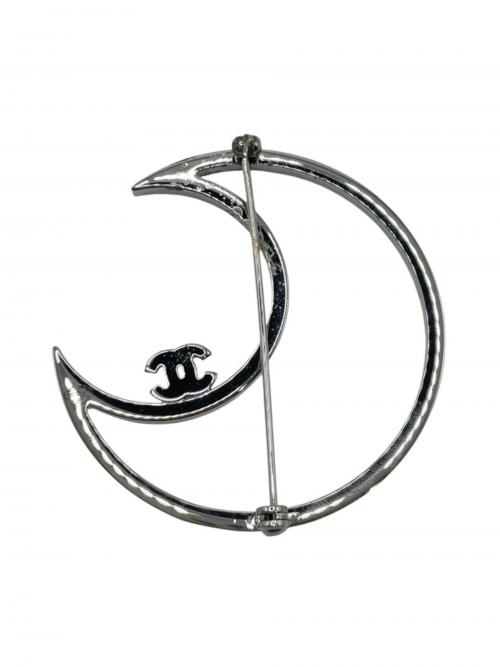 CHANEL（シャネル）CHANEL (シャネル) ココマーク ラインストーン ムーンブローチ ブルーの古着・服飾アイテム