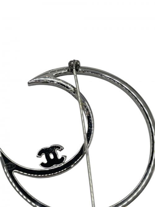 CHANEL（シャネル）CHANEL (シャネル) ココマーク ラインストーン ムーンブローチ ブルーの古着・服飾アイテム