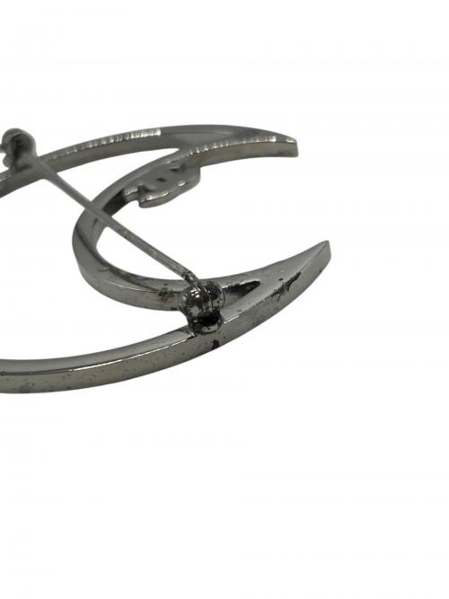 CHANEL（シャネル）CHANEL (シャネル) ココマーク ラインストーン ムーンブローチ ブルーの古着・服飾アイテム