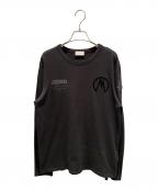 MONCLERモンクレール）の古着「胸元ロゴ長袖Tシャツ」｜ブラック