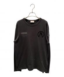 MONCLER（モンクレール）の古着「胸元ロゴ長袖Tシャツ」｜ブラック