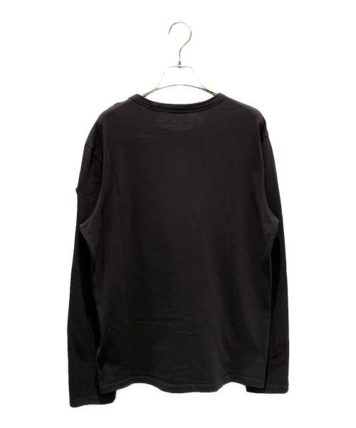 MONCLER（モンクレール）MONCLER (モンクレール) 胸元ロゴ長袖Tシャツ ブラック サイズ:Mの古着・服飾アイテム