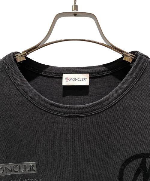 MONCLER（モンクレール）MONCLER (モンクレール) 胸元ロゴ長袖Tシャツ ブラック サイズ:Mの古着・服飾アイテム