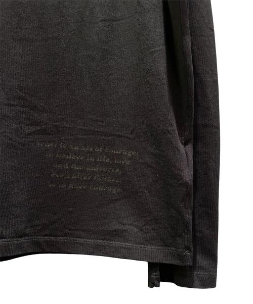 MONCLER（モンクレール）MONCLER (モンクレール) 胸元ロゴ長袖Tシャツ ブラック サイズ:Mの古着・服飾アイテム