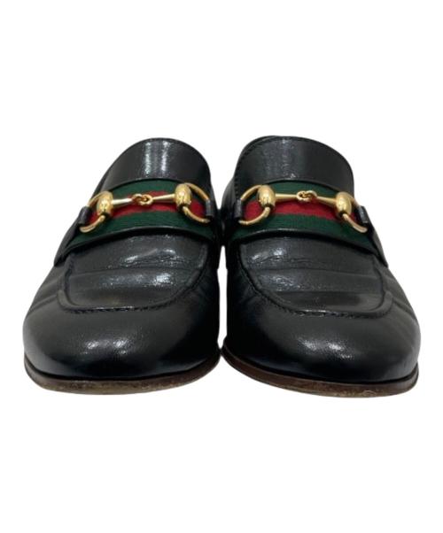 GUCCI（グッチ）GUCCI (グッチ) シェリーライン ホースビットウェブローファー ブラック サイズ:38の古着・服飾アイテム