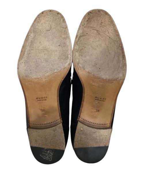 GUCCI（グッチ）GUCCI (グッチ) シェリーライン ホースビットウェブローファー ブラック サイズ:38の古着・服飾アイテム