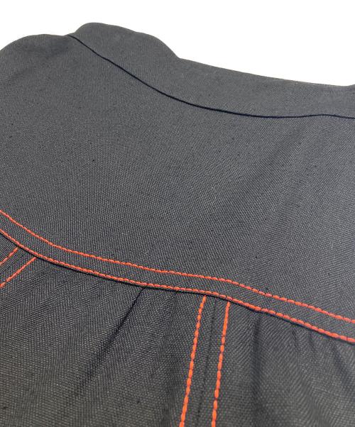 GUCCI（グッチ）GUCCI (グッチ) コントラストステッチ ロングスカート ブラック サイズ:40の古着・服飾アイテム