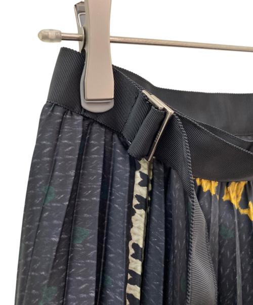 sacai（サカイ）sacai (サカイ) Pattern Knit Print Skirt ブラック サイズ:2の古着・服飾アイテム