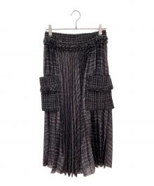 sacai（サカイ）の古着「プリーツスカート」｜ブラック