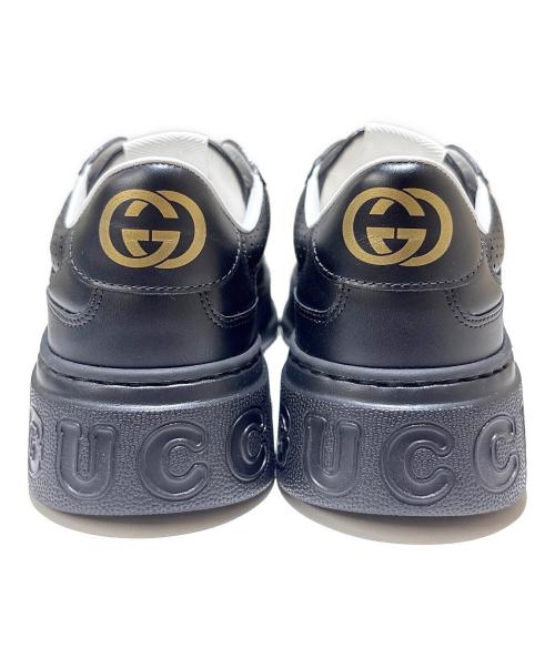 GUCCI（グッチ）GUCCI (グッチ) GGエンボスローカットスニーカー ブラック サイズ:6の古着・服飾アイテム