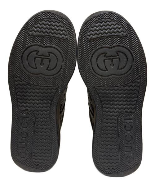 GUCCI（グッチ）GUCCI (グッチ) GGエンボスローカットスニーカー ブラック サイズ:6の古着・服飾アイテム