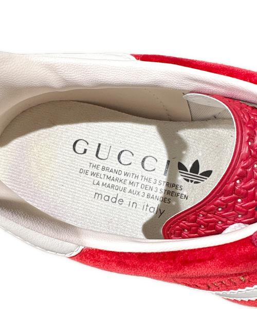 adidas（アディダス）adidas (アディダス) GUCCI (グッチ) GAZELLE/ローカットスニーカー レッド サイズ:25.5の古着・服飾アイテム