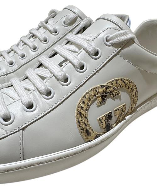 GUCCI（グッチ）GUCCI (グッチ) インターロッキングGスニーカー ホワイト サイズ:6の古着・服飾アイテム