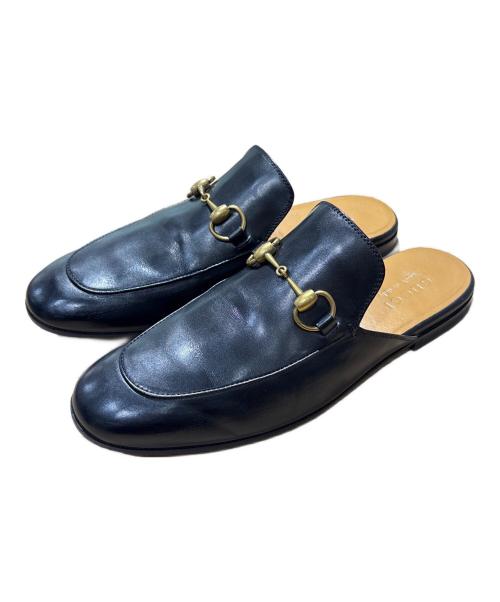 GUCCI（グッチ）GUCCI (グッチ) プリンスタウンレザーミュール ブラック サイズ:6の古着・服飾アイテム