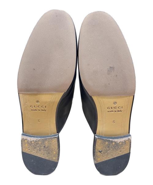 GUCCI（グッチ）GUCCI (グッチ) プリンスタウンレザーミュール ブラック サイズ:6の古着・服飾アイテム