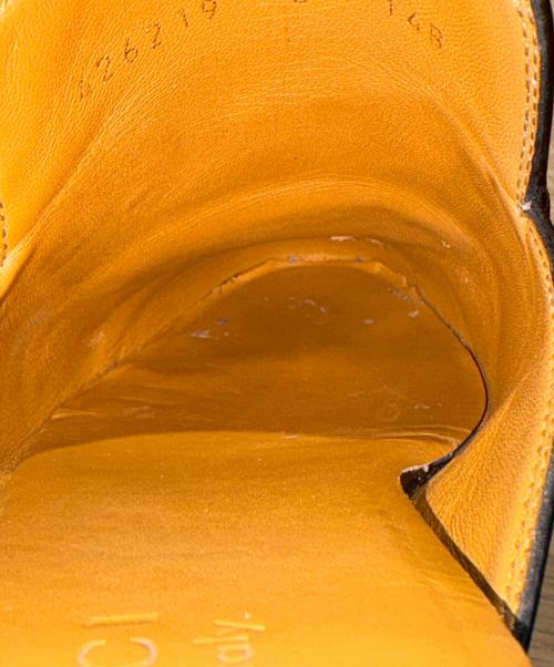 GUCCI（グッチ）GUCCI (グッチ) プリンスタウンレザーミュール ブラック サイズ:6の古着・服飾アイテム