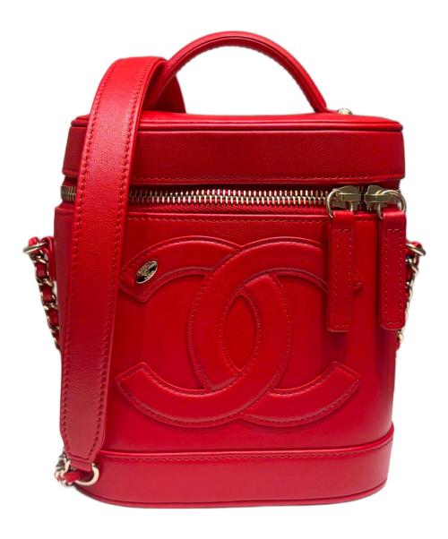 CHANEL（シャネル）CHANEL (シャネル) バニティバッグ レッドの古着・服飾アイテム