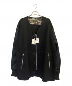 COMME des GARCONS HOMMEコムデギャルソン オム）の古着「ダブルフェイスブルゾン」｜ブラック