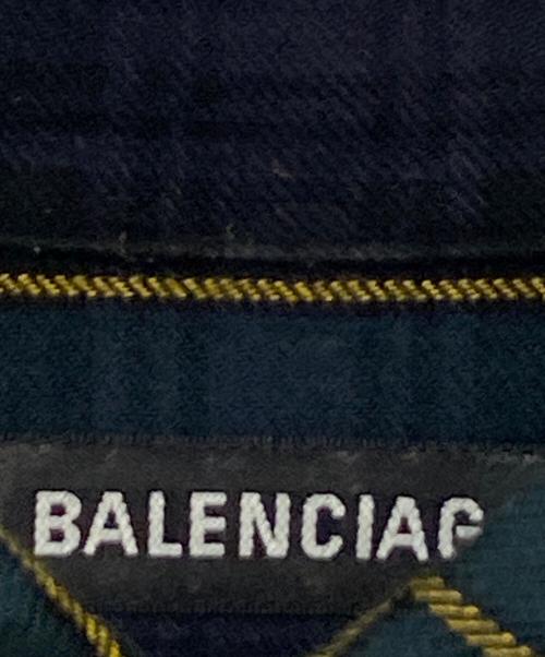 BALENCIAGA（バレンシアガ）BALENCIAGA (バレンシアガ) Back Logo Stripe Shirts グリーン サイズ:39の古着・服飾アイテム