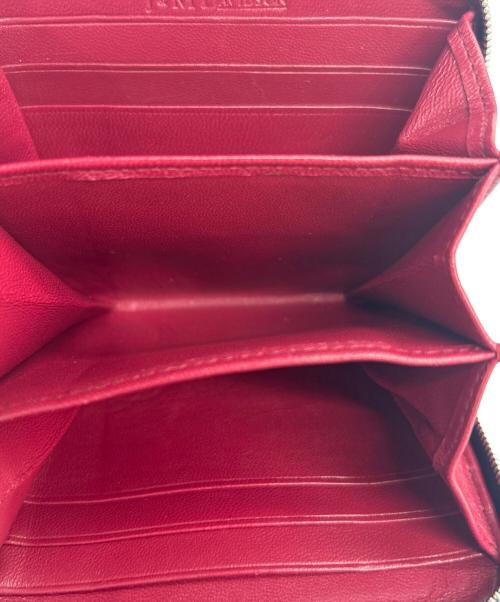 J&M DAVIDSON（ジェイ＆エム デヴィッドソン）J&M DAVIDSON (ジェイ＆エム デヴィッドソン) クロコ型押しラウンドファスナー財布 ネイビーの古着・服飾アイテム