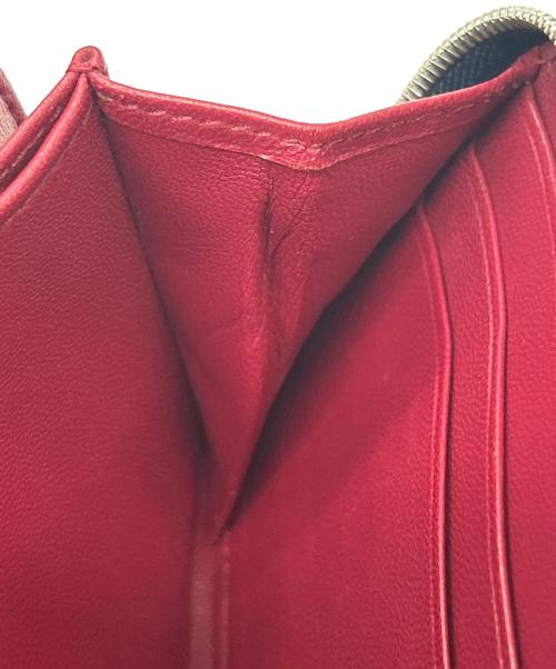 J&M DAVIDSON（ジェイ＆エム デヴィッドソン）J&M DAVIDSON (ジェイ＆エム デヴィッドソン) クロコ型押しラウンドファスナー財布 ネイビーの古着・服飾アイテム