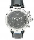 Cartierカルティエ）の古着「Pasha de Cartier Chronogragh パシャ ドゥ カルティエ クロノグラフ Ref.W3105155 38mm 黒文字盤」｜ブラックダイヤル