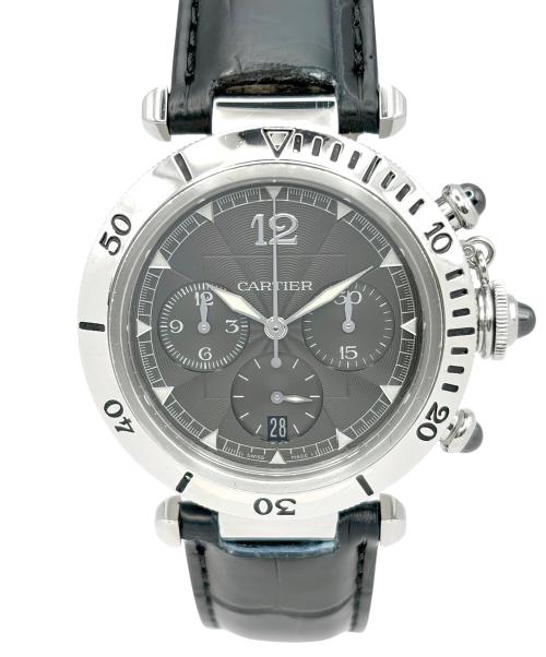 Cartier（カルティエ）Cartier (カルティエ) Pasha de Cartier Chronogragh パシャ ドゥ カルティエ クロノグラフ Ref.W3105155 38mm 黒文字盤 ブラックダイヤル サイズ:38mm/15-19cmの古着・服飾アイテム