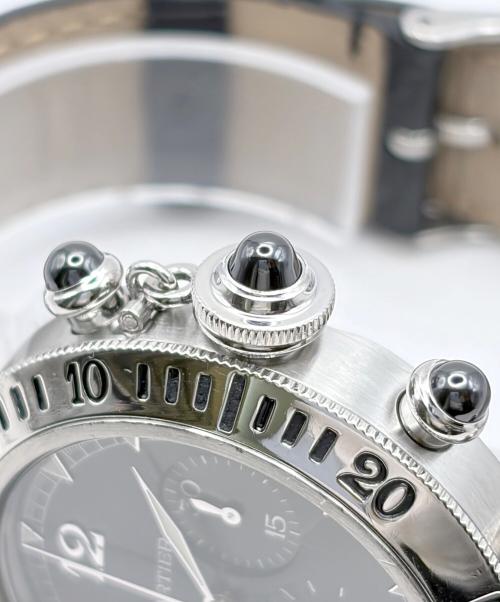 Cartier（カルティエ）Cartier (カルティエ) Pasha de Cartier Chronogragh パシャ ドゥ カルティエ クロノグラフ Ref.W3105155 38mm 黒文字盤 ブラックダイヤル サイズ:38mm/15-19cmの古着・服飾アイテム