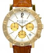 BVLGARIブルガリ）の古着「BVLGARI BVLGARI Chronographブルガリ・ブルガリ クロノグラフ Ref.BB38GLCH 38mm 白文字盤」｜ホワイトダイヤル