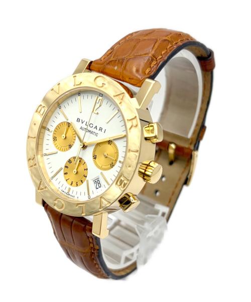 BVLGARI（ブルガリ）BVLGARI (ブルガリ) BVLGARI BVLGARI Chronographブルガリ・ブルガリ クロノグラフ Ref.BB38GLCH 38mm 白文字盤 ホワイトダイヤル サイズ:38mm/16cm-19.5cmの古着・服飾アイテム