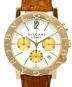 BVLGARI（ブルガリ）の古着「BVLGARI BVLGARI Chronographブルガリ・ブルガリ クロノグラフ Ref.BB38GLCH 38mm 白文字盤」｜ホワイトダイヤル