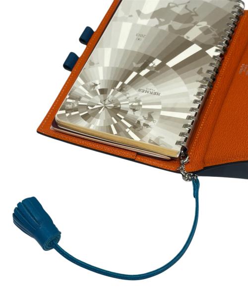 HERMES（エルメス）HERMES (エルメス) HERMES 手帳カバー /ブルー/ □P刻印 2012年製 /箱・ノート付 ブルー サイズ:-の古着・服飾アイテム