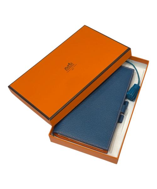 HERMES（エルメス）HERMES (エルメス) HERMES 手帳カバー /ブルー/ □P刻印 2012年製 /箱・ノート付 ブルー サイズ:-の古着・服飾アイテム