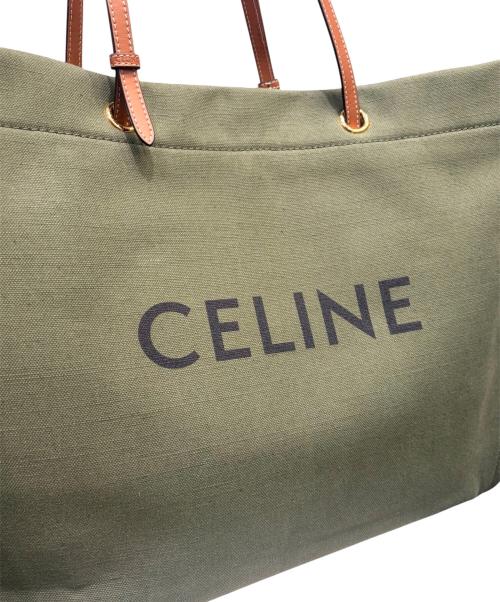CELINE（セリーヌ）CELINE (セリーヌ) スクエア カバ / トートバッグ オリーブの古着・服飾アイテム
