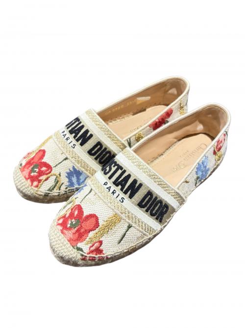 Christian Dior（クリスチャン ディオール）Christian Dior (クリスチャン ディオール) エスパドリーユ/CA0920 ベージュ サイズ:35 1/2の古着・服飾アイテム