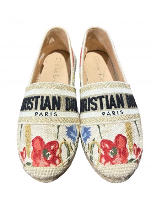 Christian Dior（クリスチャン ディオール）Christian Dior (クリスチャン ディオール) エスパドリーユ/CA0920 ベージュ サイズ:35 1/2の古着・服飾アイテム