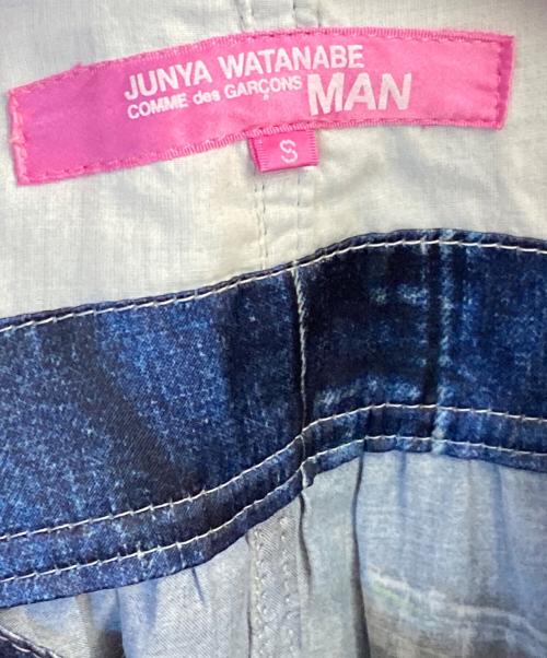 JUNYA WATANABE COMME des GARCONS MAN PINK（ジュンヤワタナベ コムデギャルソンマン ピンク）JUNYA WATANABE COMME des GARCONS MAN PINK (ジュンヤワタナベ コムデギャルソンマン ピンク) 転写プリントワンピース インディゴ サイズ:Sの古着・服飾アイテム