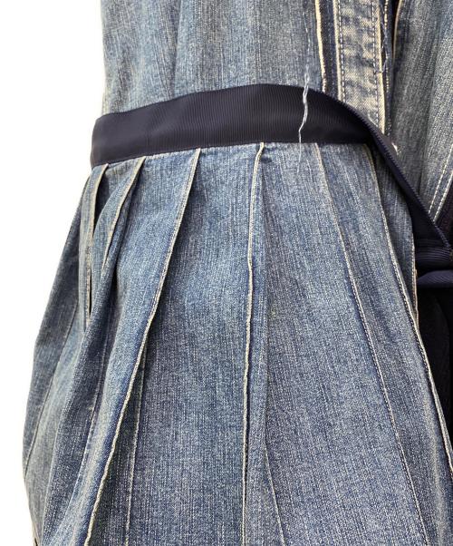 sacai（サカイ）sacai (サカイ) デニム×ニット ドッキングワンピース インディゴ サイズ:Sの古着・服飾アイテム