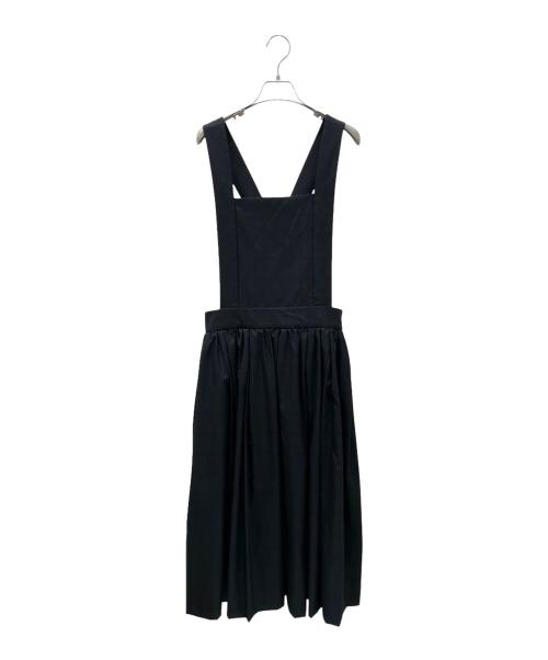 BLACK COMME des GARCONS（ブラックコムデギャルソン）BLACK COMME des GARCONS (ブラックコムデギャルソン) クロスバックエプロンドレス ブラック サイズ:Ｓの古着・服飾アイテム