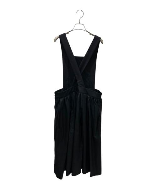 BLACK COMME des GARCONS（ブラックコムデギャルソン）BLACK COMME des GARCONS (ブラックコムデギャルソン) クロスバックエプロンドレス ブラック サイズ:Ｓの古着・服飾アイテム