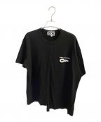 CDGシーディージー）の古着「アシンメトリープリントTシャツ」｜ブラック