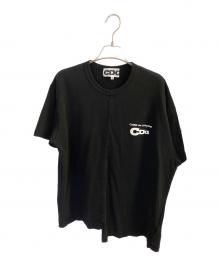 CDG（シーディージー）の古着「アシンメトリープリントTシャツ」｜ブラック