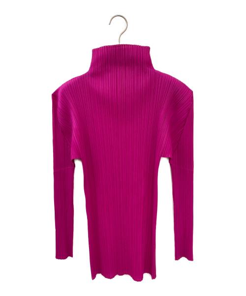 PLEATS PLEASE（プリーツプリーズ）PLEATS PLEASE (プリーツプリーズ) プリーツ長袖カットソー ショッキングピンク サイズ:3の古着・服飾アイテム