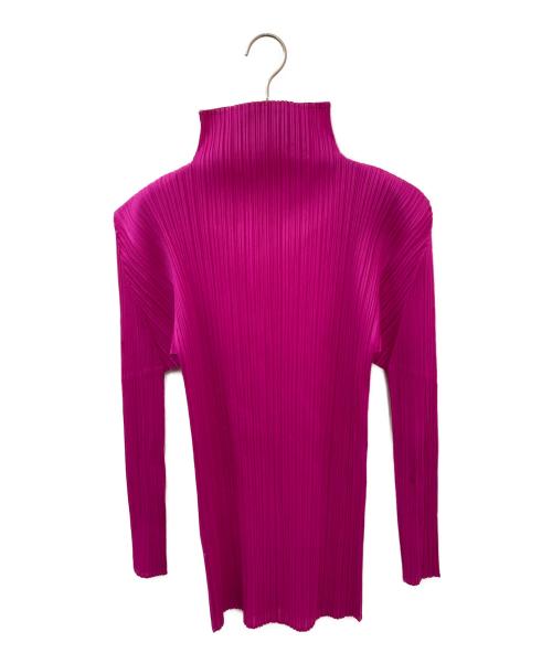 PLEATS PLEASE（プリーツプリーズ）PLEATS PLEASE (プリーツプリーズ) プリーツ長袖カットソー ショッキングピンク サイズ:3の古着・服飾アイテム