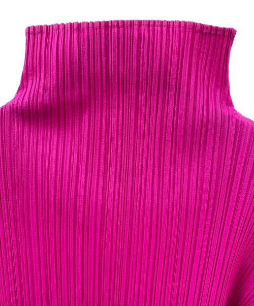 PLEATS PLEASE（プリーツプリーズ）PLEATS PLEASE (プリーツプリーズ) プリーツ長袖カットソー ショッキングピンク サイズ:3の古着・服飾アイテム