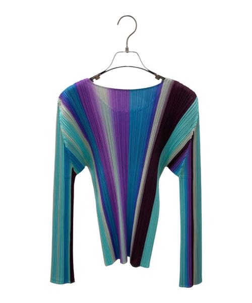 PLEATS PLEASE（プリーツプリーズ）PLEATS PLEASE (プリーツプリーズ) プリーツ長袖カットソー スカイブルー サイズ:４の古着・服飾アイテム