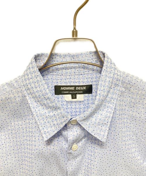COMME des GARCONS HOMME DEUX（コムデギャルソン オム ドゥ）COMME des GARCONS HOMME DEUX (コムデギャルソン オム ドゥ) 千鳥柄シャツ ブルー サイズ:Sの古着・服飾アイテム