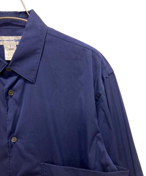COMME des GARCONS SHIRT（コムデギャルソンシャツ）COMME des GARCONS SHIRT (コムデギャルソンシャツ) Big Pocket Long Sleeve Shirt ネイビー サイズ:Sの古着・服飾アイテム