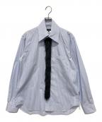 COMME des GARCONS HOMME PLUSコムデギャルソンオムプリュス）の古着「ファーデザインシャツ」｜ブルー