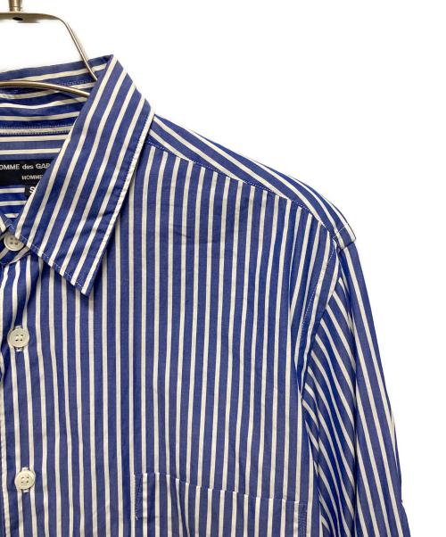 COMME des GARCONS HOMME（コムデギャルソン オム）COMME des GARCONS HOMME (コムデギャルソン オム) ストライプ 切替 テープデザイン 長袖シャツ サイズ:Ｓの古着・服飾アイテム